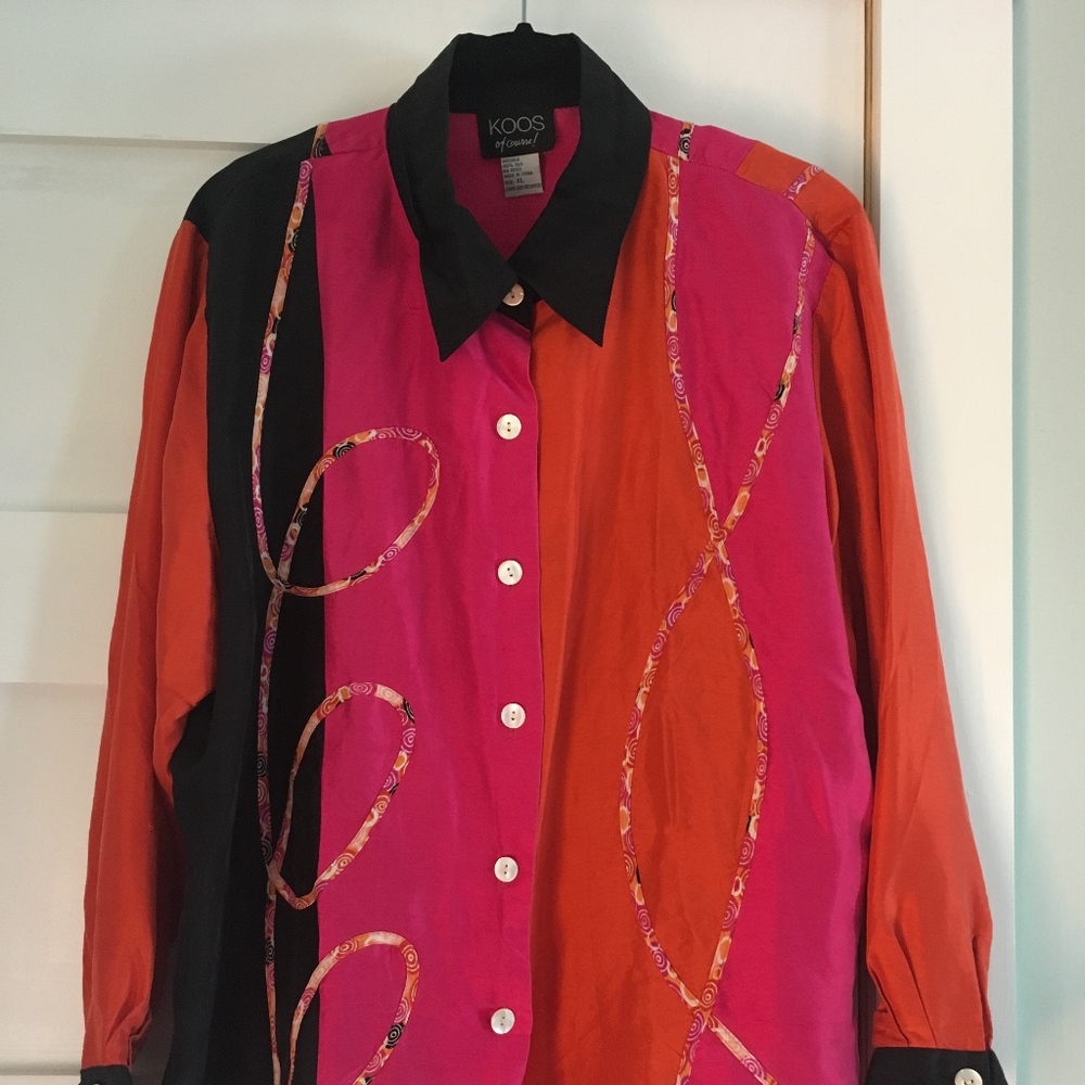 Koos of Course! Women's Silk Button Down Shirt